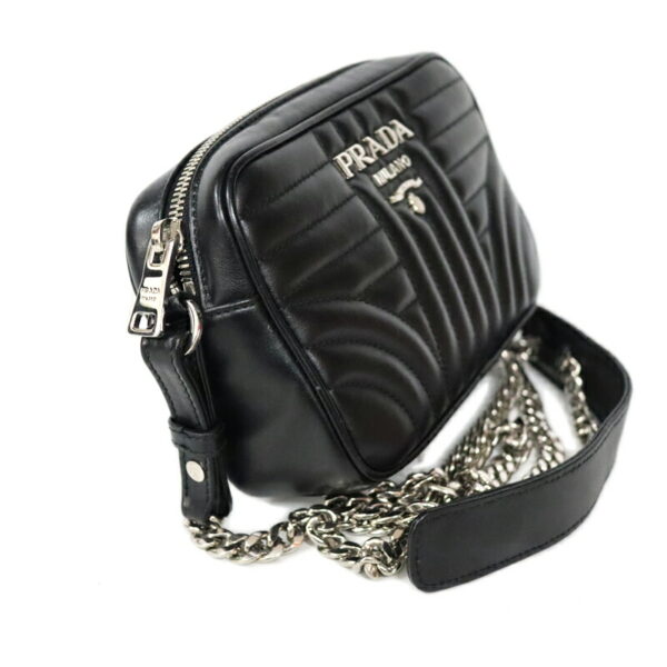 c23 3003 3 Prada Shoulder Bag Leather Black