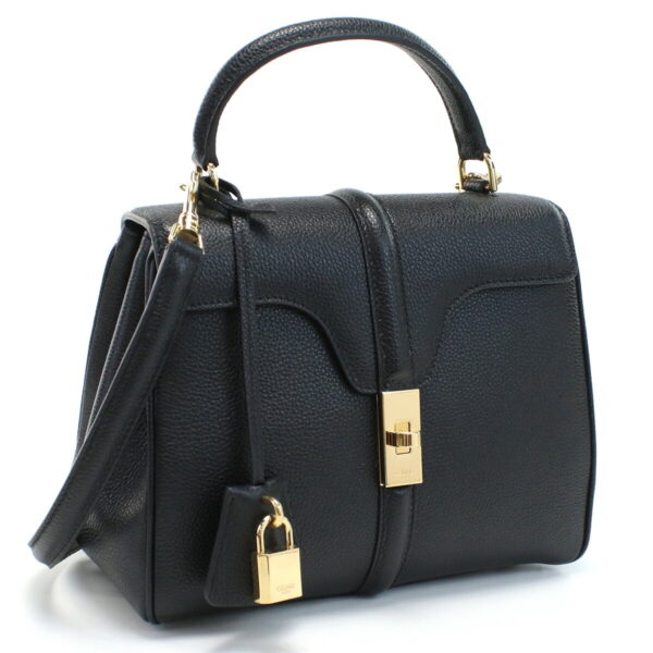 cel18800011 1 Celine Small 16 Saise Handbag Black