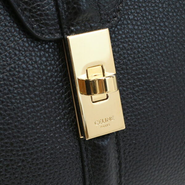 cel18800011 2 Celine Small 16 Saise Handbag Black