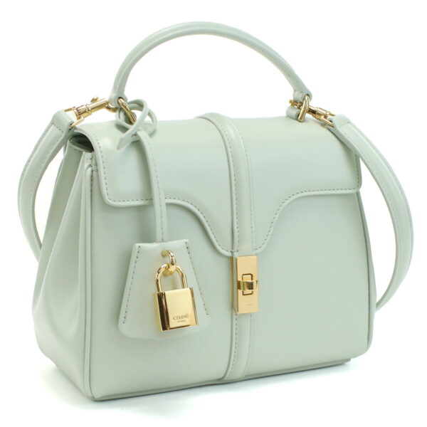 cel19798021 1 Celine Mini 16 Saise Handbag Green