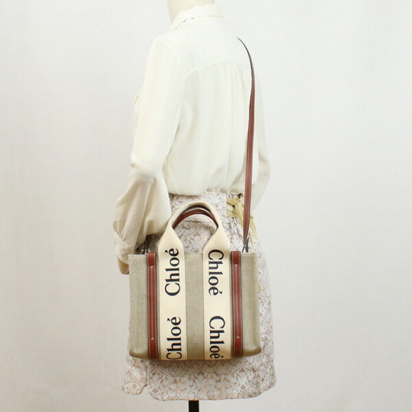 chl22as397i26031 b Chloe Tote Bag White Brown Beige