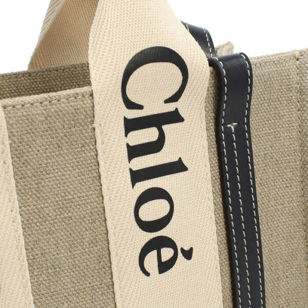 chl22as397i26041 2 Chloe Woody Tote Bag Beige Navy