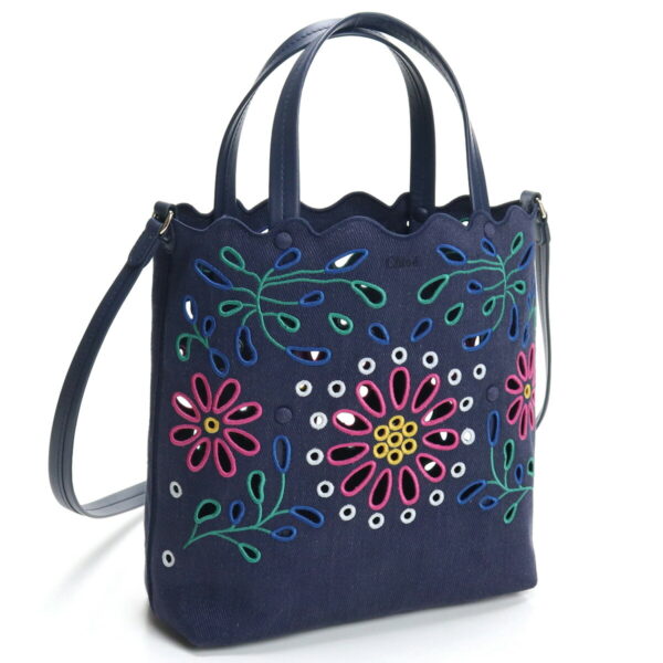 chl22ss494g24011 1 Chloe Kamilla North South Tote Bag Navy