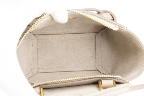 compass1679620292 Celine Pico Belt Handbag Shoulder Bag Grained Calfskin Beige