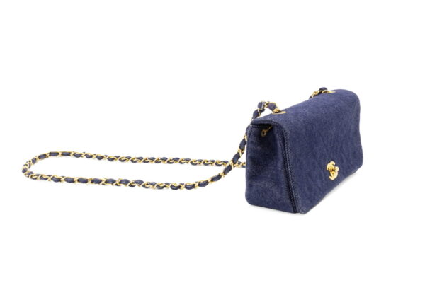 compass1682739256 Chanel Mini Matelasse Chain Shoulder Bag Denim Blue