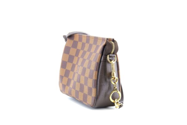 compass1684546661 Louis Vuitton Truth Handbag Pouch Damier Canvas Leather Brown