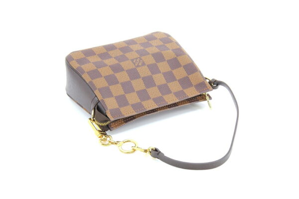 compass1684546670 Louis Vuitton Truth Handbag Pouch Damier Canvas Leather Brown