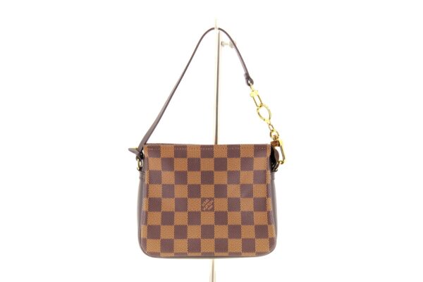 compass1684546700 Louis Vuitton Truth Handbag Pouch Damier Canvas Leather Brown