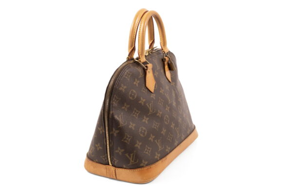 compass1684549574 Louis Vuitton Alma PM Handbag Monogram Canvas Leather Brown