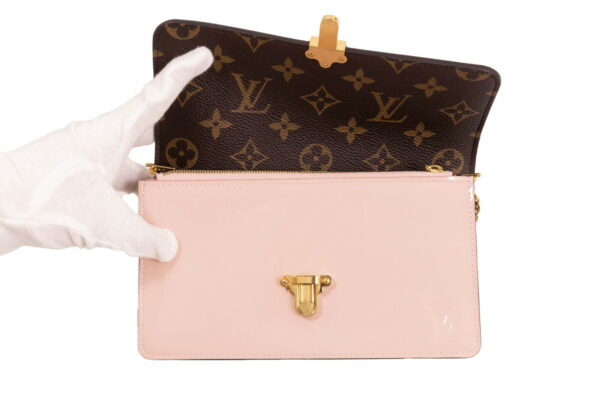 compass1685773143 Louis Vuitton Cherrywood Monogram Chain Wallet Pink