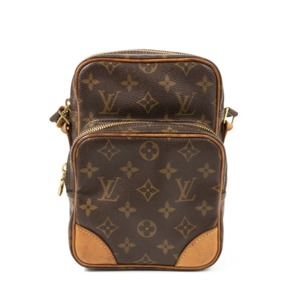 compass1686630870 Louis Vuitton Amazon Shoulder Bag Monogram Canvas Leather Brown