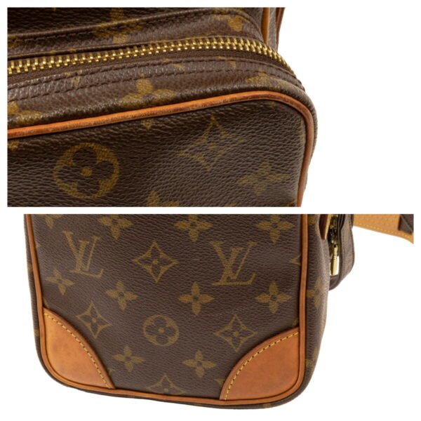 compass1686630910 Louis Vuitton Amazon Shoulder Bag Monogram Canvas Leather Brown