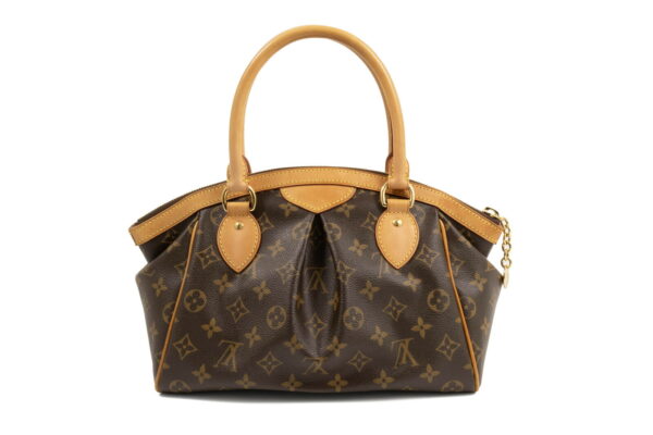 compass1687315632 Louis Vuitton Tivoli PM Handbag Monogram Canvas Leather Brown