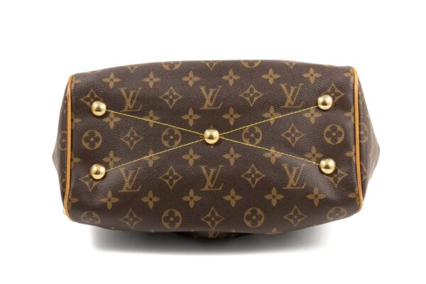 compass1687315642 Louis Vuitton Tivoli PM Handbag Monogram Canvas Leather Brown