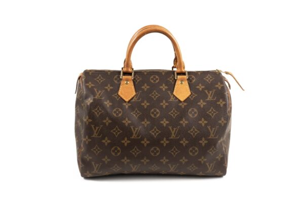 compass1687338139 Louis Vuitton Speedy 30 Mini Handbag Monogram Leather Brown