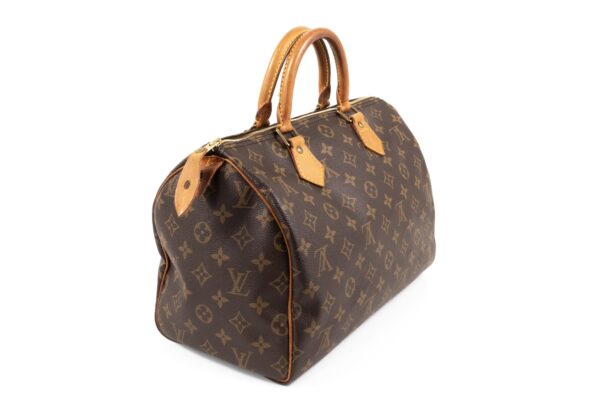 compass1687338180 Louis Vuitton Speedy 30 Mini Handbag Monogram Leather Brown