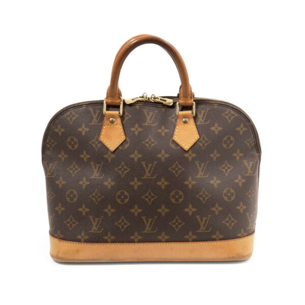 compass1687849075 Louis Vuitton Alma Model Handbag Monogram Canvas Leather Brown