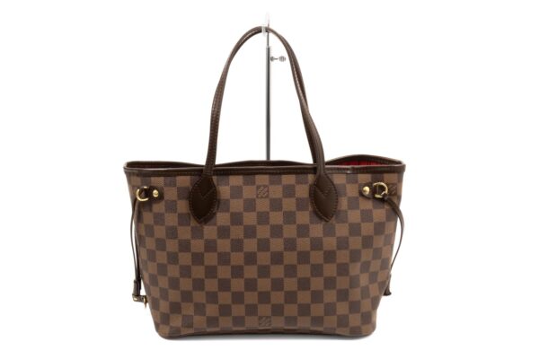 compass1687854216 Louis Vuitton Neverfull PM Tote Bag Damier Ebene Brown