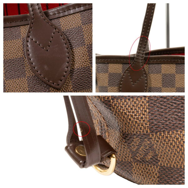 compass1687854260 Louis Vuitton Neverfull PM Tote Bag Damier Ebene Brown