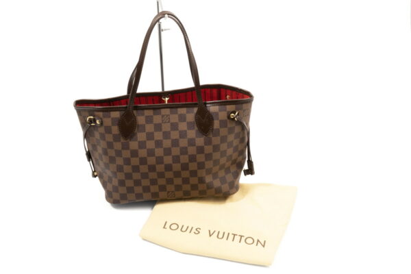 compass1687854268 Louis Vuitton Neverfull PM Tote Bag Damier Ebene Brown