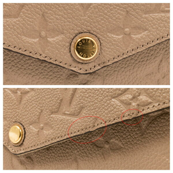 compass1690362630 Louis Vuitton Pochette Félicie Empreinte Clutch Shoulder Bag Beige