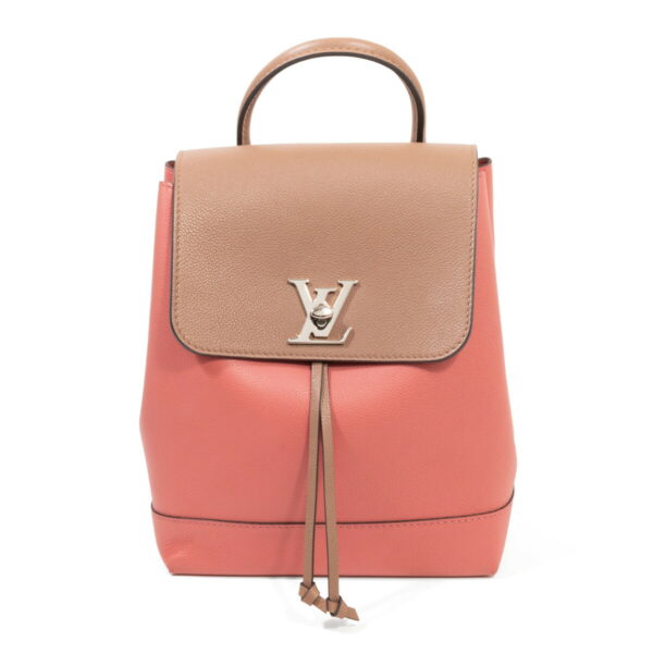 compass1691390227 Louis Vuitton Lock Me Backpack Rucksack Soft Calf Leather Pink