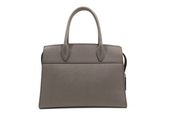 compass1692151947 Prada Esplanade 2way Shoulder Bag Saffiano Leather City Calf Leather Gray