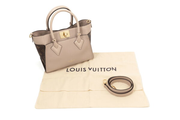 compass1692263721 Louis Vuitton On My Side PM Shoulder Bag Canvas Brown