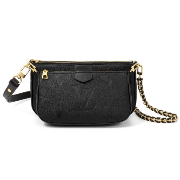 compass1702612484 Louis Vuitton Multi Pochette Accessoire Shoulder Bag Empreinte Black