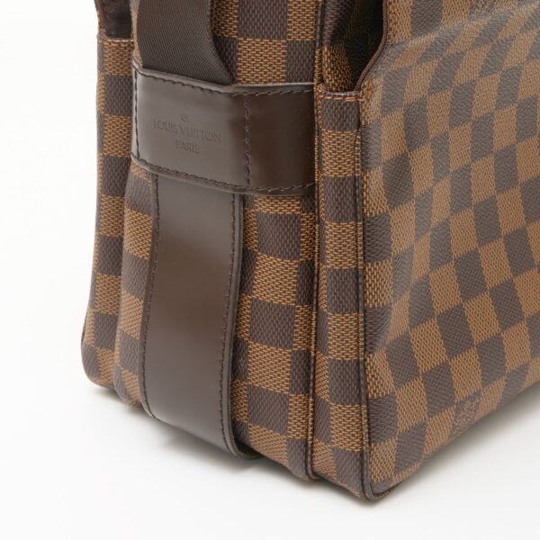 compass1703048909 Louis Vuitton Naviglio Shoulder Messenger Bag Damier Canvas Leather Brown