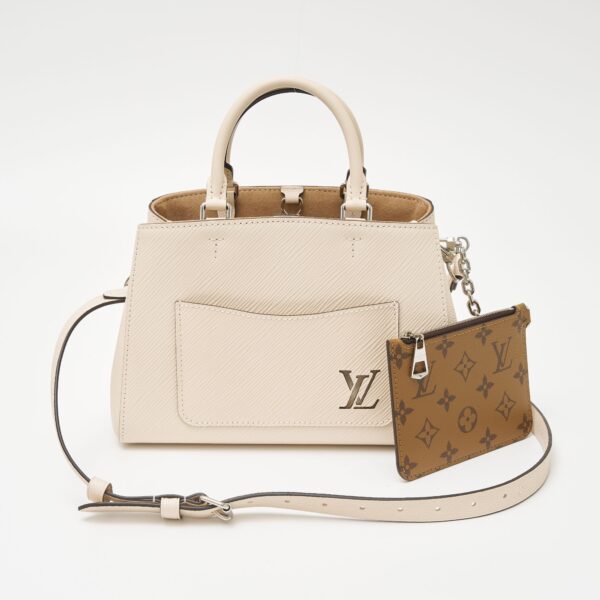 compass1703125324 Louis Vuitton Marelle Tote BB Epi Leather White Brown