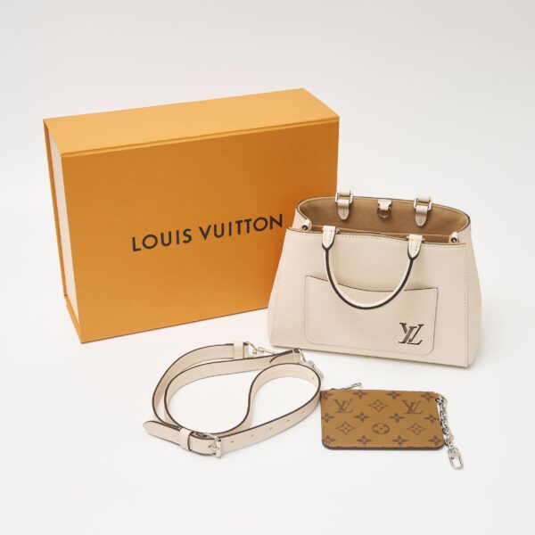 compass1703125423 Louis Vuitton Marelle Tote BB Epi Leather White Brown