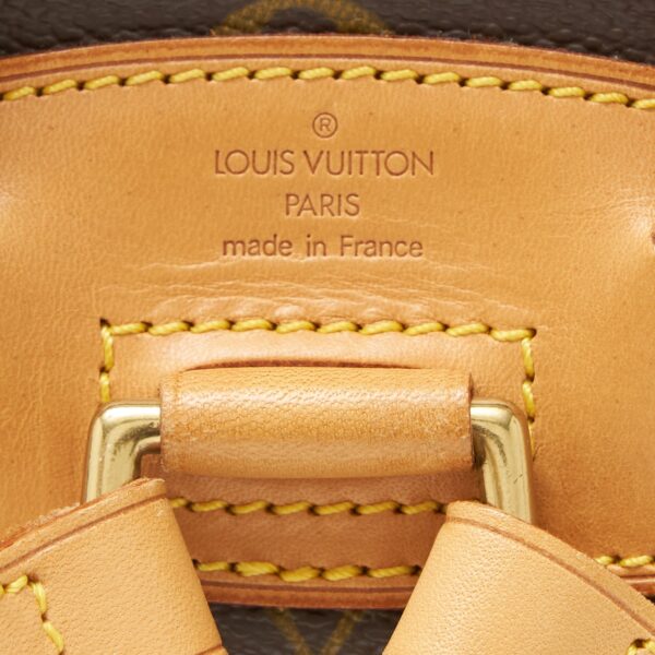 compass1703220251 Louis Vuitton Mini Montsouris Backpack Rucksack Leather Brown