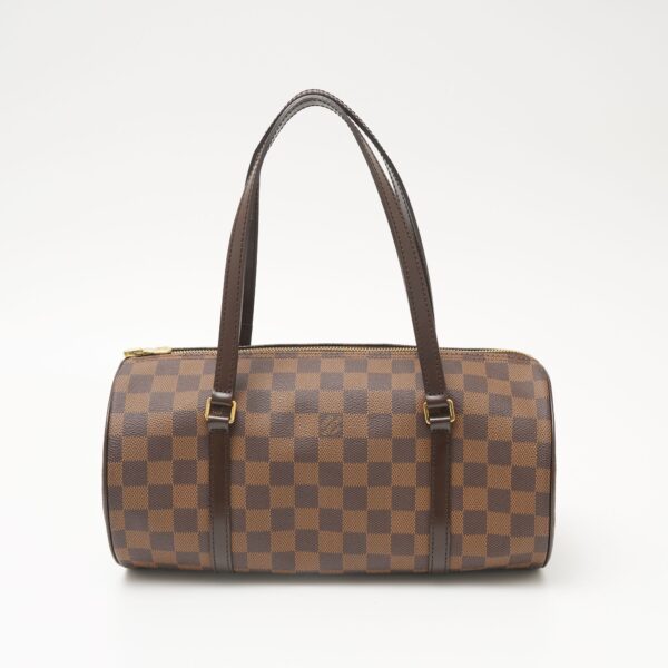 compass1703230959 Louis Vuitton Papillon GM Handbag Damier Canvas Leather Brown