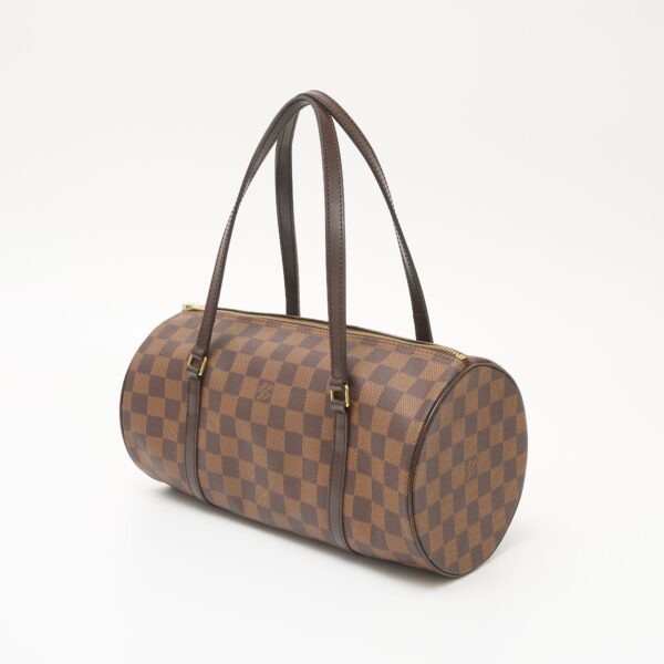 compass1703230967 Louis Vuitton Papillon GM Handbag Damier Canvas Leather Brown