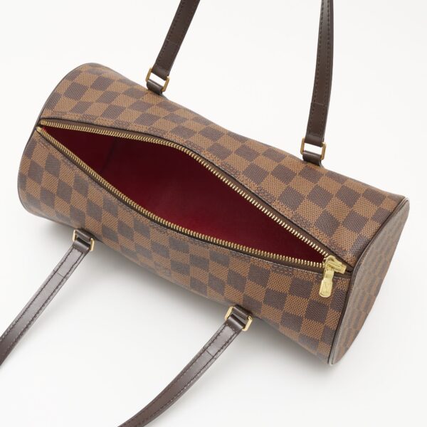 compass1703230987 Louis Vuitton Papillon GM Handbag Damier Canvas Leather Brown