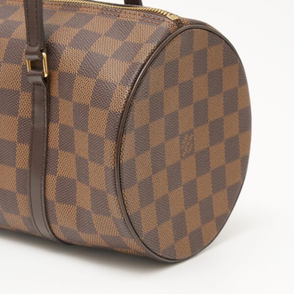 compass1703230994 Louis Vuitton Papillon GM Handbag Damier Canvas Leather Brown