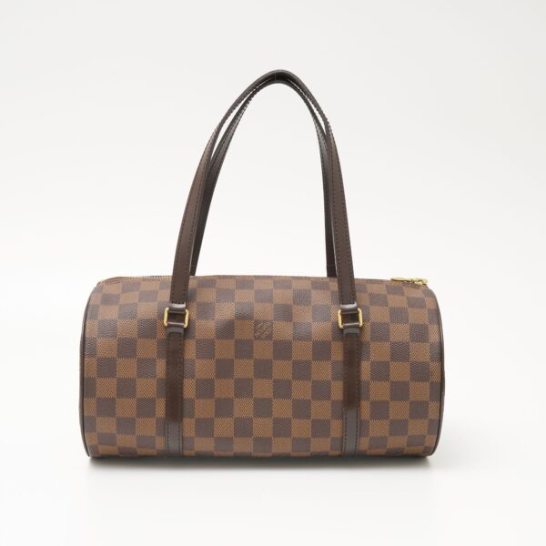 compass1703231027 Louis Vuitton Papillon GM Handbag Damier Canvas Leather Brown