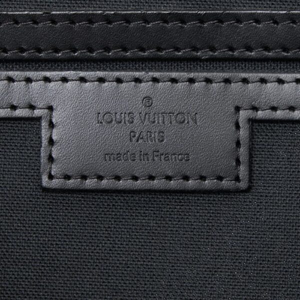 compass1703233897 Louis Vuitton Tadao Business Briefcase Shoulder Bag Damier Graphite Canvas Leather Black