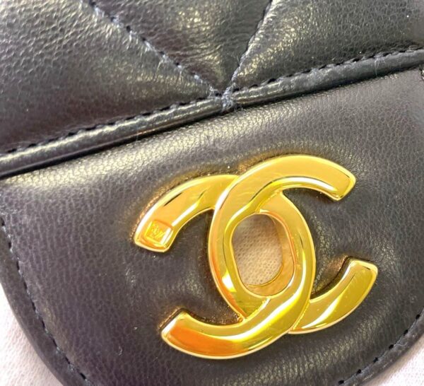 compass1703386114 Chanel Big Matelasse Shoulder Bag Lambskin Black Coco Mark