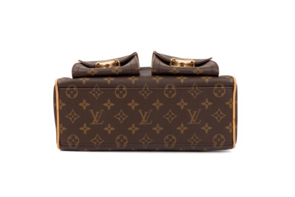 compass1703570852 Louis Vuitton Manhattan PM Mini Handbag Monogram Canvas Leather Brown