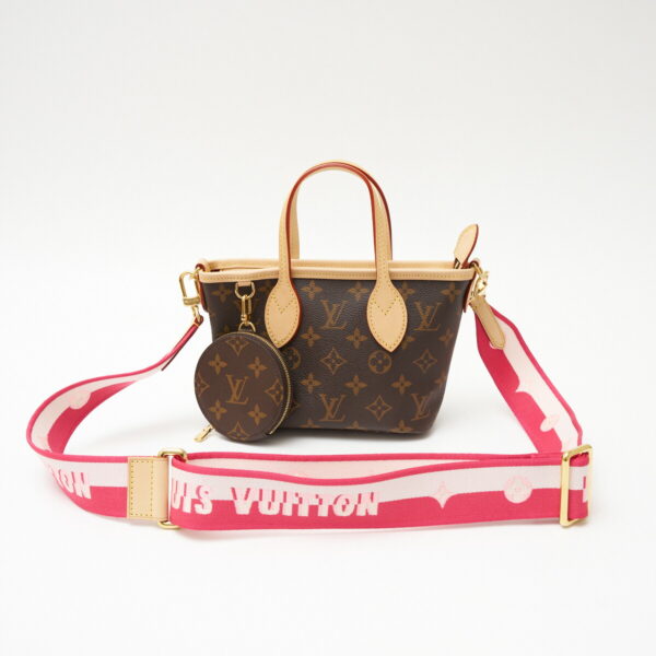 compass1705026893 Louis Vuitton Neverfull BB Shoulder Canvas Brown Pink