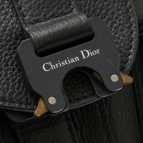 compass1705048269 Christian Dior Maxi Roller Coaster Saddle Backpack Leather Black