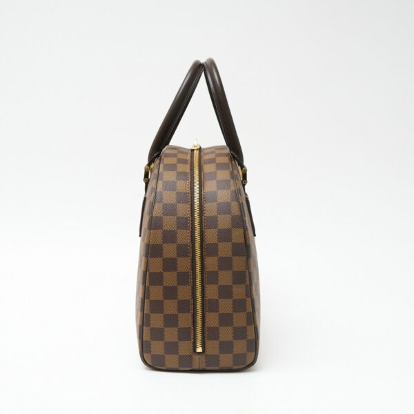 compass1705110708 Louis Vuitton Nolita Handbag Damier Canvas Leather Brown