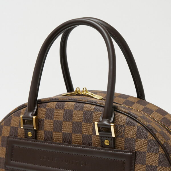 compass1705110774 Louis Vuitton Nolita Handbag Damier Canvas Leather Brown