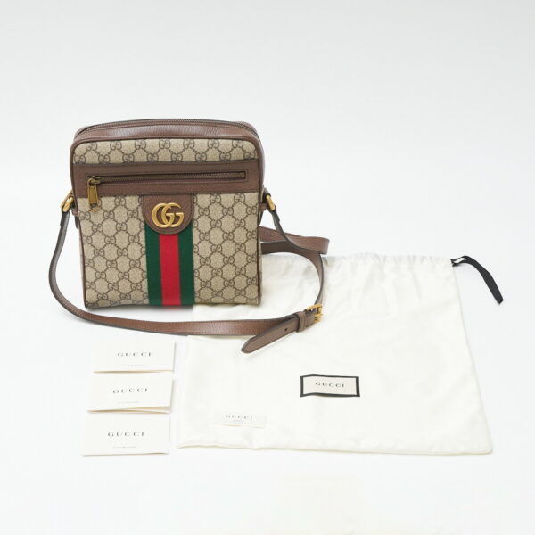 compass1705112857 Gucci Ophidia GG Small Messenger Bag GG Supreme Leather Beige