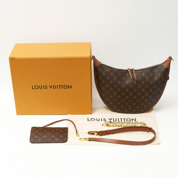 compass1705119581 Louis Vuitton Loop Hobo Shoulder Bag Reverse Brown