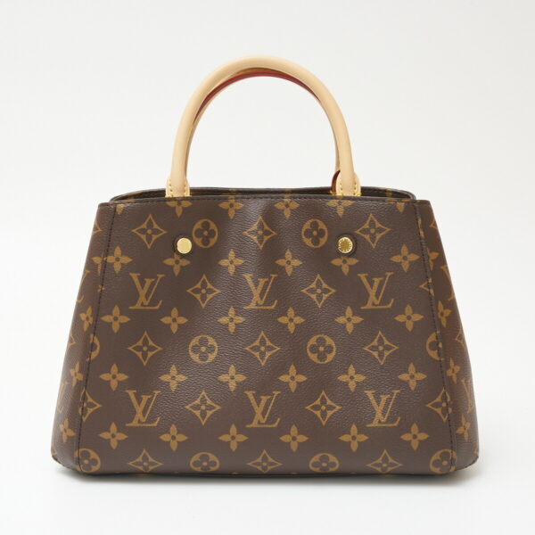 compass1706494884 Louis Vuitton Montaigne BB Monogram Leather Brown Purple