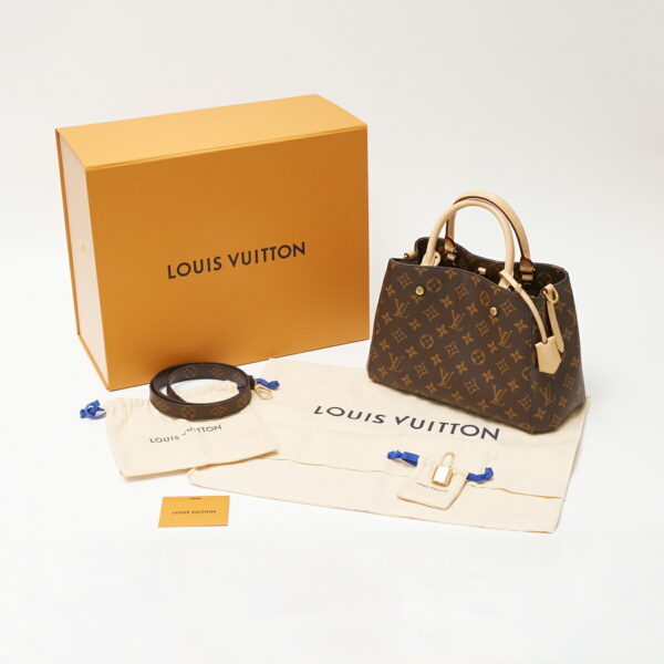 compass1706494987 Louis Vuitton Montaigne BB Monogram Leather Brown Purple