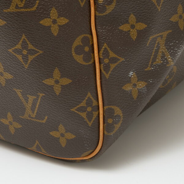 compass1706503866 Louis Vuitton Keepall 55 Travel Bag Monogram Canvas Leather Brown